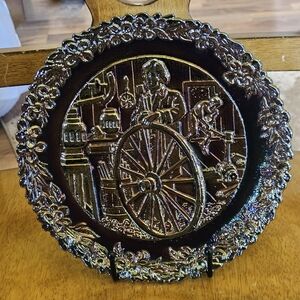 Vtg Fenton Carnival Glass 1978 Plate #9 American Craftsman 8.25"